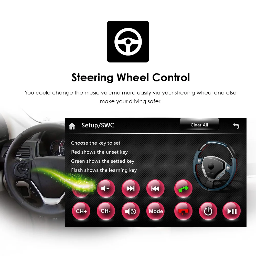 Excellent 6.2 Inch Car DVD Player for Dodge Ram Challenger Jeep Wrangler JK Support Steel wheel control can bus SD RDS Free shipment way 2