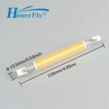 HoneyFly J118 R7S светодиодный светильник COB 8 Вт 220 В Замена J118 галогенная лампа энергия AA+ двойная нить прожектор светильник кварцевый