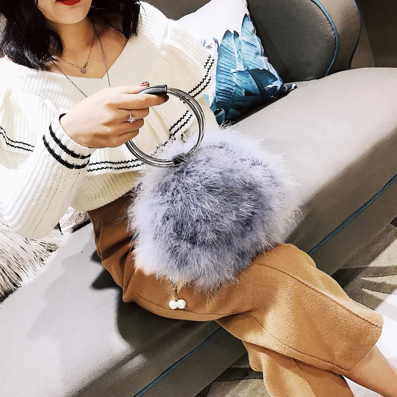 Women's Evening Faux Fur Fuzzy Crossbody Shoulder Bag Clutch Purse Mini Chain Handbag. Women's Evening Faux Fur Fuzzy Crossbody Shoulder Bag Clutch Purse Mini Chain Handbag.