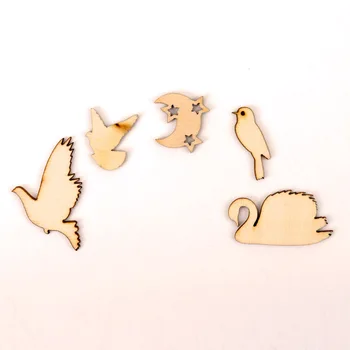 

Lovely Birds Pattern Wooden Scrapbooking Painting Collection Craft Handmade DIY Accessory Home Decoration 28-52mm 10pcs