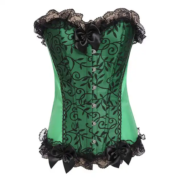 Buy Green Lace Corset Waist Corset Sexy Bone Corsets And Bustiers Korsett For