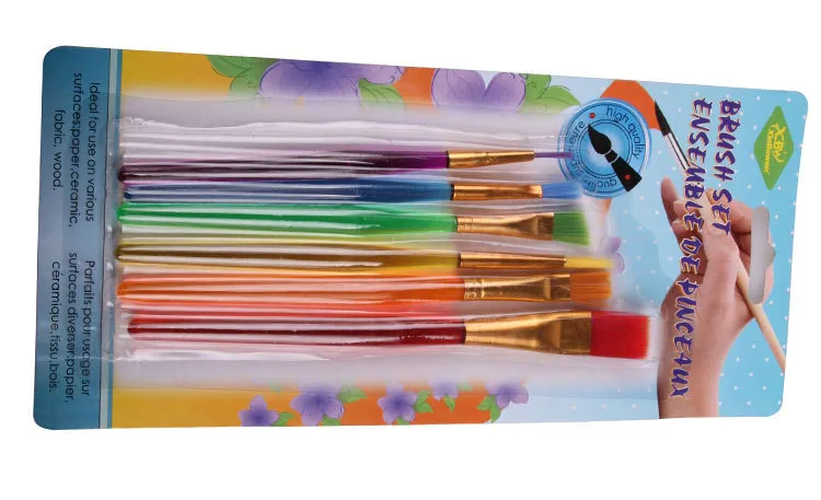 Детское творчество игрушки играть кисть инструмент обучения 6 шт./компл. красочные кисть ручки для рисования картины набор инструментов для детей