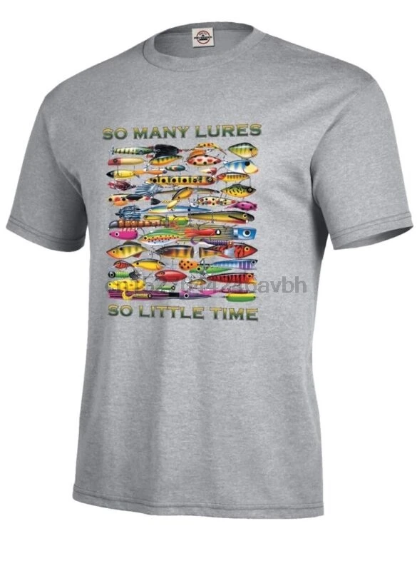 

SO MANY LURES SO LITTLE TIME GRAY FISHING BEST SHIRT Adult Size S-5XL