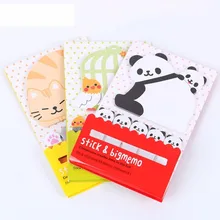 

BP2PCS Cute Korea Sticker Animal Cat Panda Memo Pad Notepad Bookmark Memo Flags Tab Sticky Notes Stationery Office WJ-SMT108