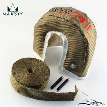 

For GT30 GT35 GT37 Turbo Heat Shield Blanket Cover Wrap + 10m Manifold Heat Pipe
