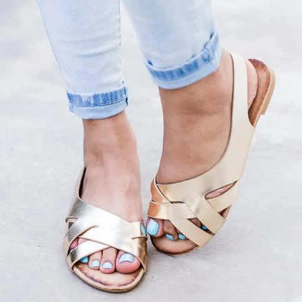 CHAMSGEND/Новинка; женские повседневные Студенческие сандалии в римском стиле; пляжная обувь для отдыха; летние уличные сандалии