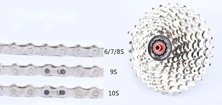 Flash Deal DUST High Quality Compatibility 6/7/8/9/10 speed Stainless Steel Chain 116 Section For Mountain Road Bicycle Cycling Chain 5