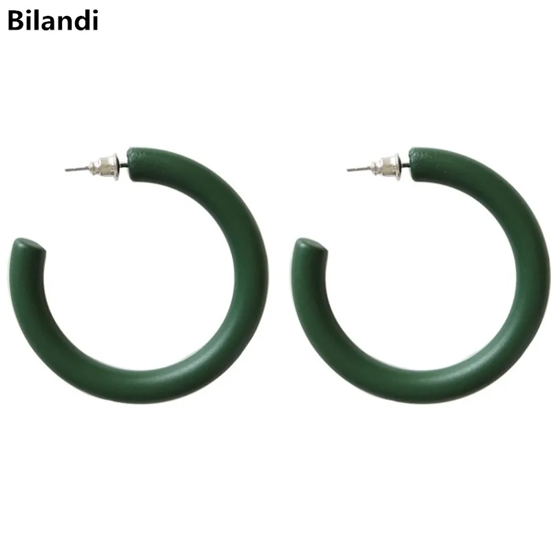 

Hot Selling Colorful Resin Hoop Earrings For Women Jewelry