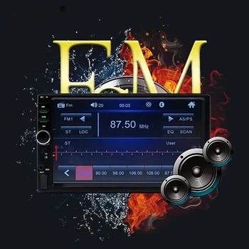 

Kebidumei 2DIN LCD Display Car Bluetooth Audio 7" inch Touch Screen Car Radio Player Bluetooth Hands Free with Remote Controller