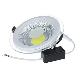

10Pcs/lot LED Downlight COB Dimmable 5W 10W 15W 25W COB LED Panel Light AC85-265V Recessed LED Downlights Glass Down light