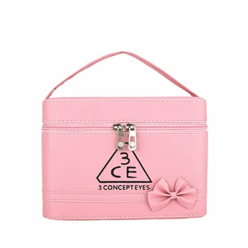 

2019 fashion new large-capacity cosmetic bag Korean version of the stereotype female storage box cube cosmetic bag