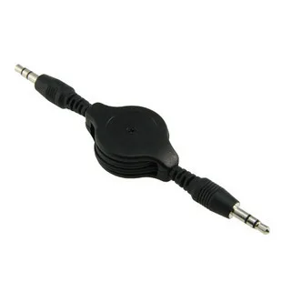 

3.5mm Retractable Black Extension Cable Male to Male Aux Audio Cord Cable 10pcs/lot free shipping