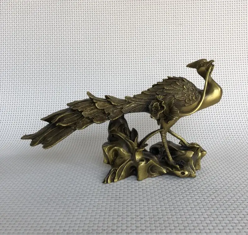 

Phoenix copper ornaments home decoration crafts and furnishings Han Feng Longfeng lucky wealth decoration crafts