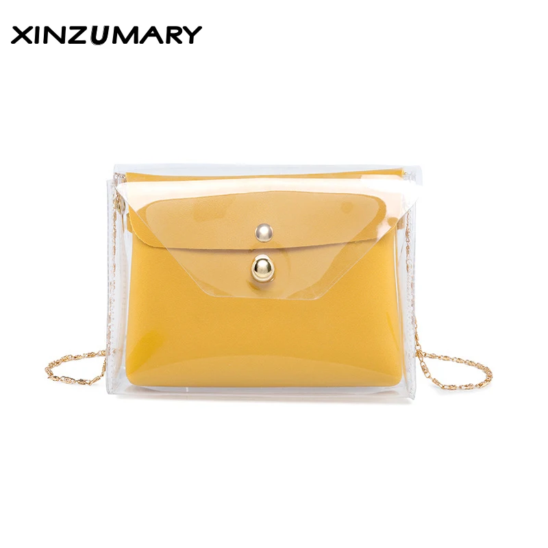 

New Fashion mini Women Brand Coin Purse Design Small Square Shoulder Bag Clear PU Composite Messenger Bags New Female Handbags