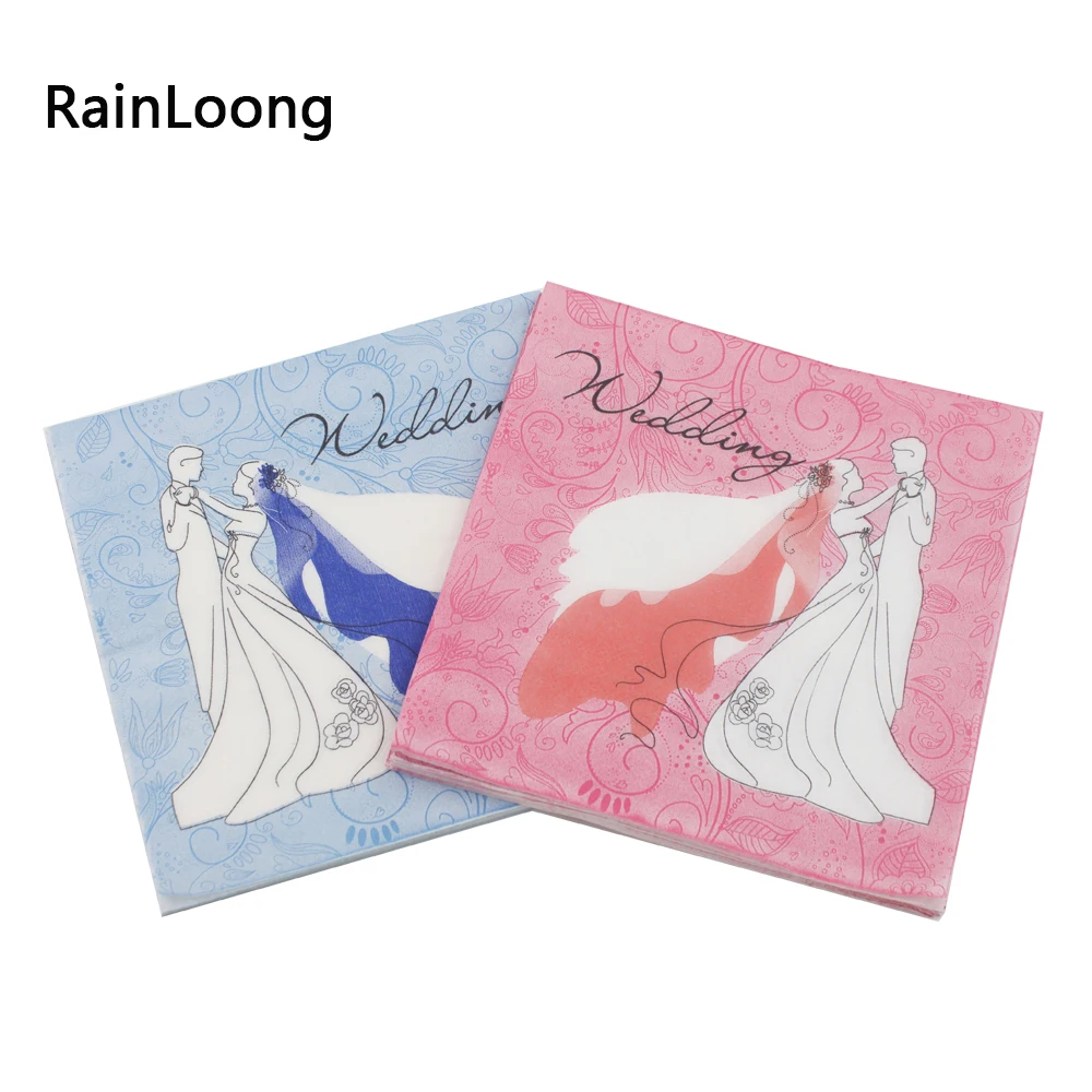 [RainLoong] розового цвета для свадьбы Праздничная бумажная салфетка & вечерние