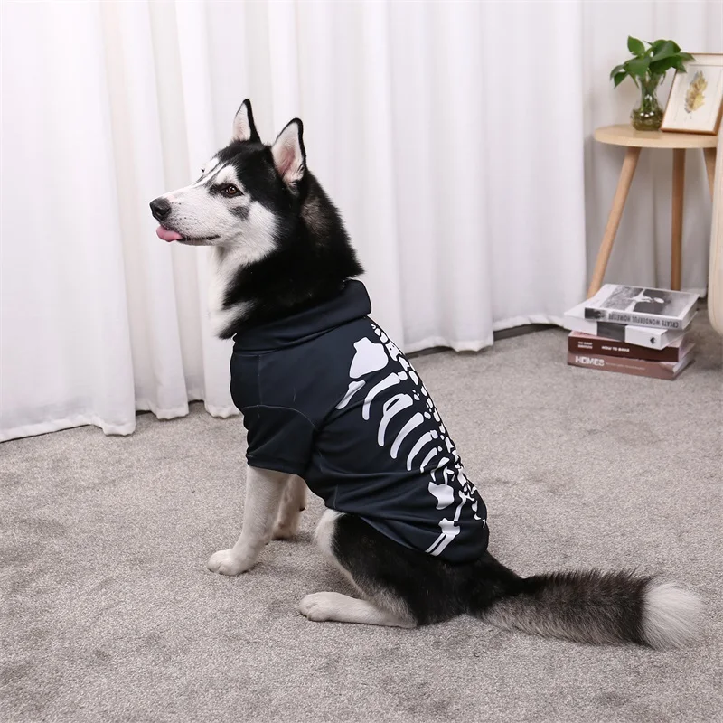 Одежда для собак с собакой 3D с принтом модные пуловеры, теплая толстовка с капюшоном для собаки с поводком отверстие для собак и кошек для прохладный Хэллоуин Косплэй костюм-свитер