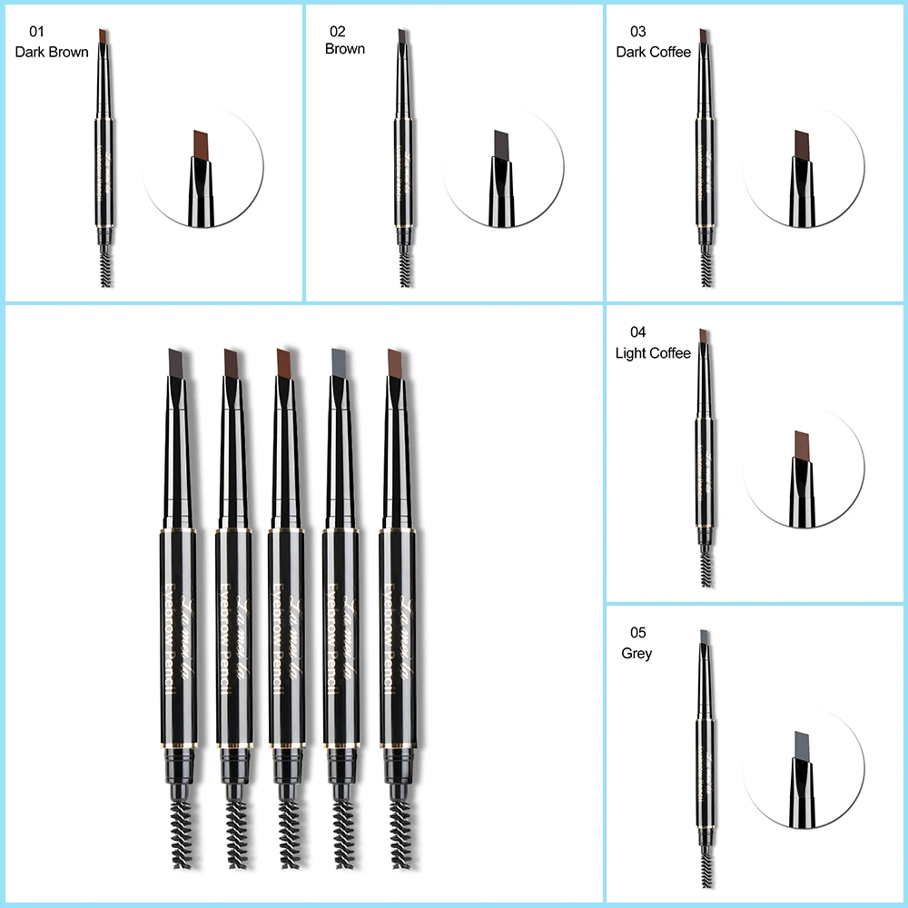 1 шт. натуральная двойная головка автоматическая ручка для бровей длительная Татуировка водостойкая ручка для бровей карандаш макияж декоративная косметика инструменты