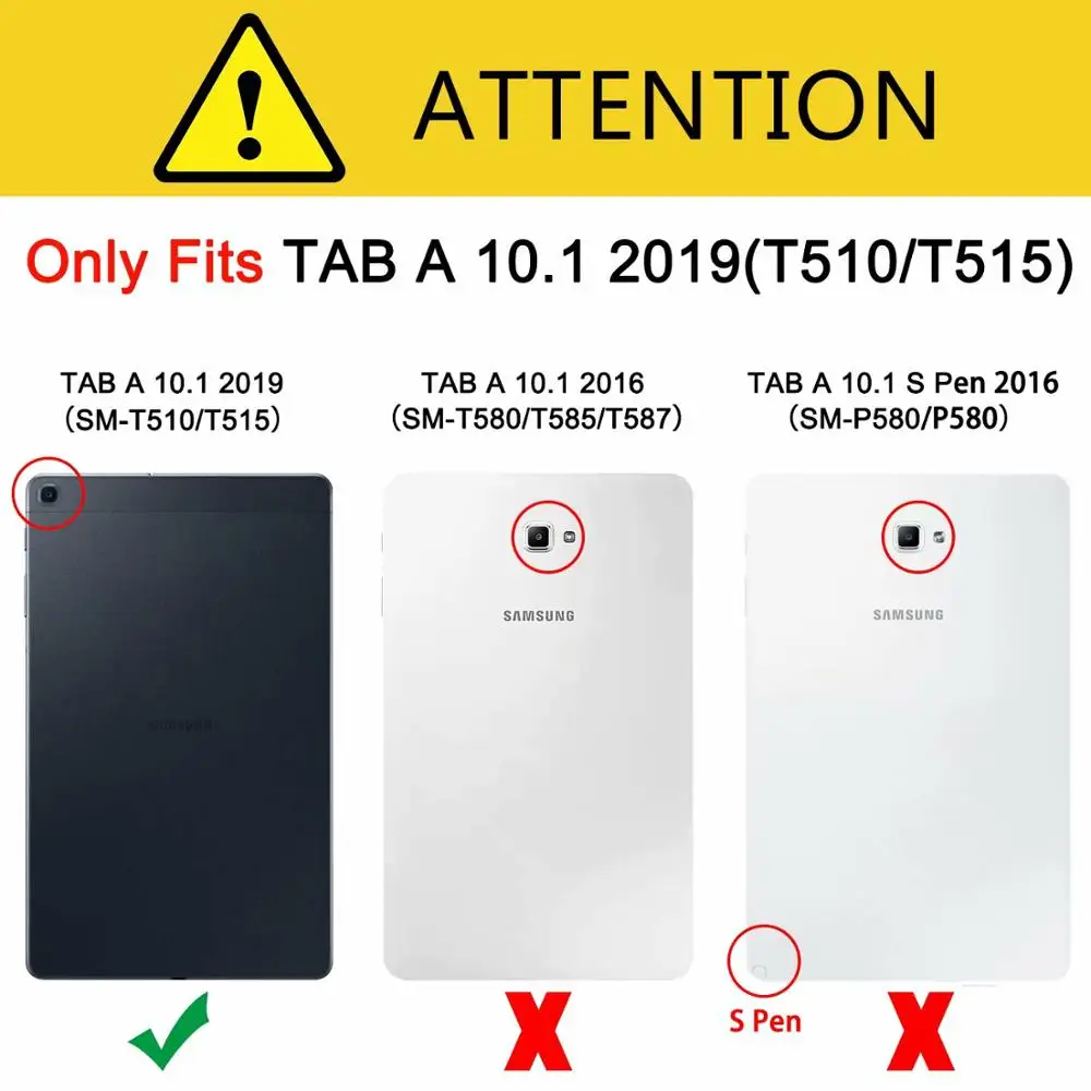 Чехол для samsung Galaxy Tab A 10,1 T510 T515 SM-T510 чехол для SM-T515, чехол для планшета с рисунком единорога, кошки, подставка+ пленка+ ручка