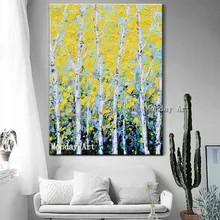 Лучший! Wall Art Абстрактная Живопись Дерево ручной работы Картина Маслом Картина На Холсте Украшение Дома Лучший!