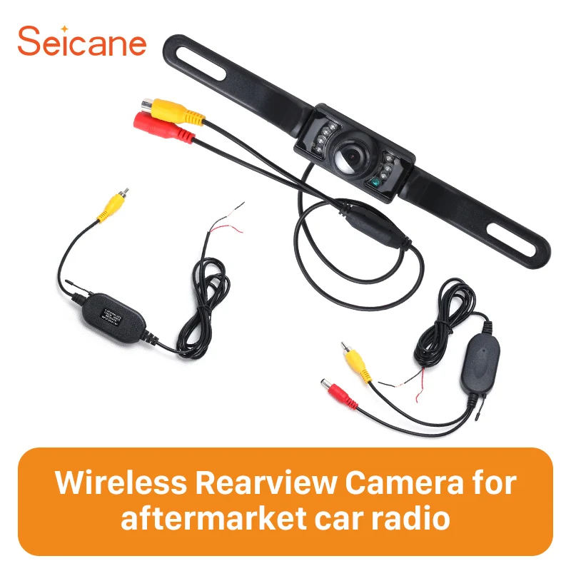 

Seicane Waterproof 420 tvl PAL/NTSC TV system 170 degree Wireless Waterproof Night Vision Car RearView Camera