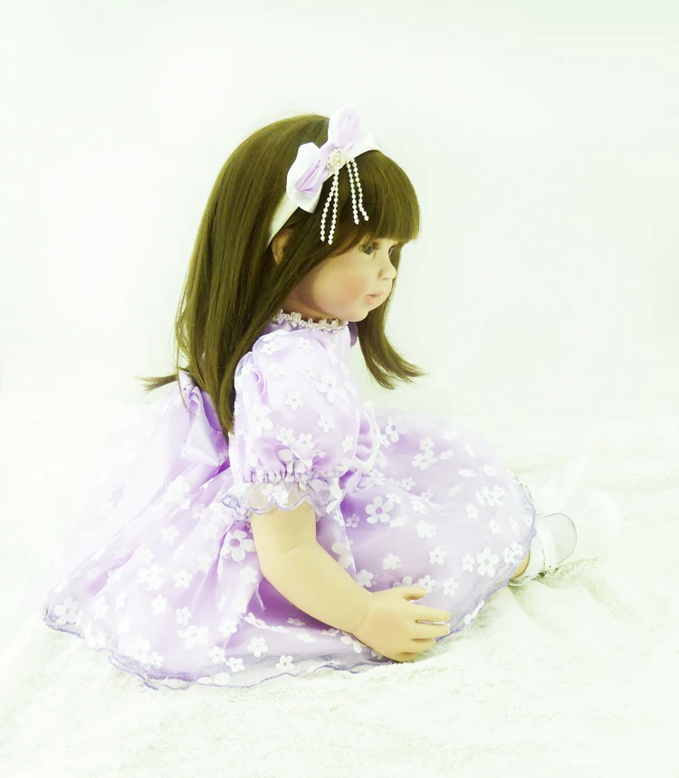 60 см силикона Reborn Baby Doll игрушки как настоящее 24 дюймов принцессы для малышей жив