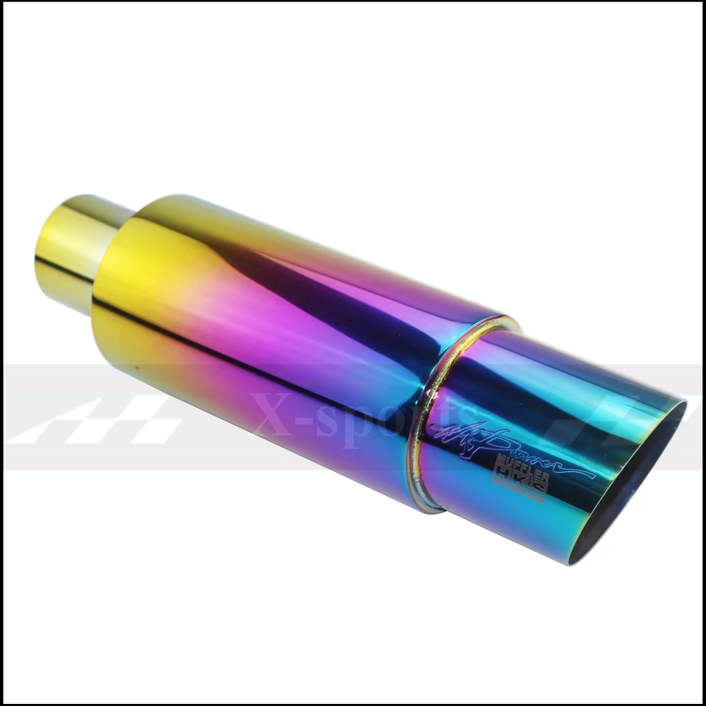 Car Exhaust Pipe Muffler Tail Pipe Universal Stainless Steel 304 Length 370mm Interface 51 57 63mm Outlet 89mm,car exhaust tail pipe