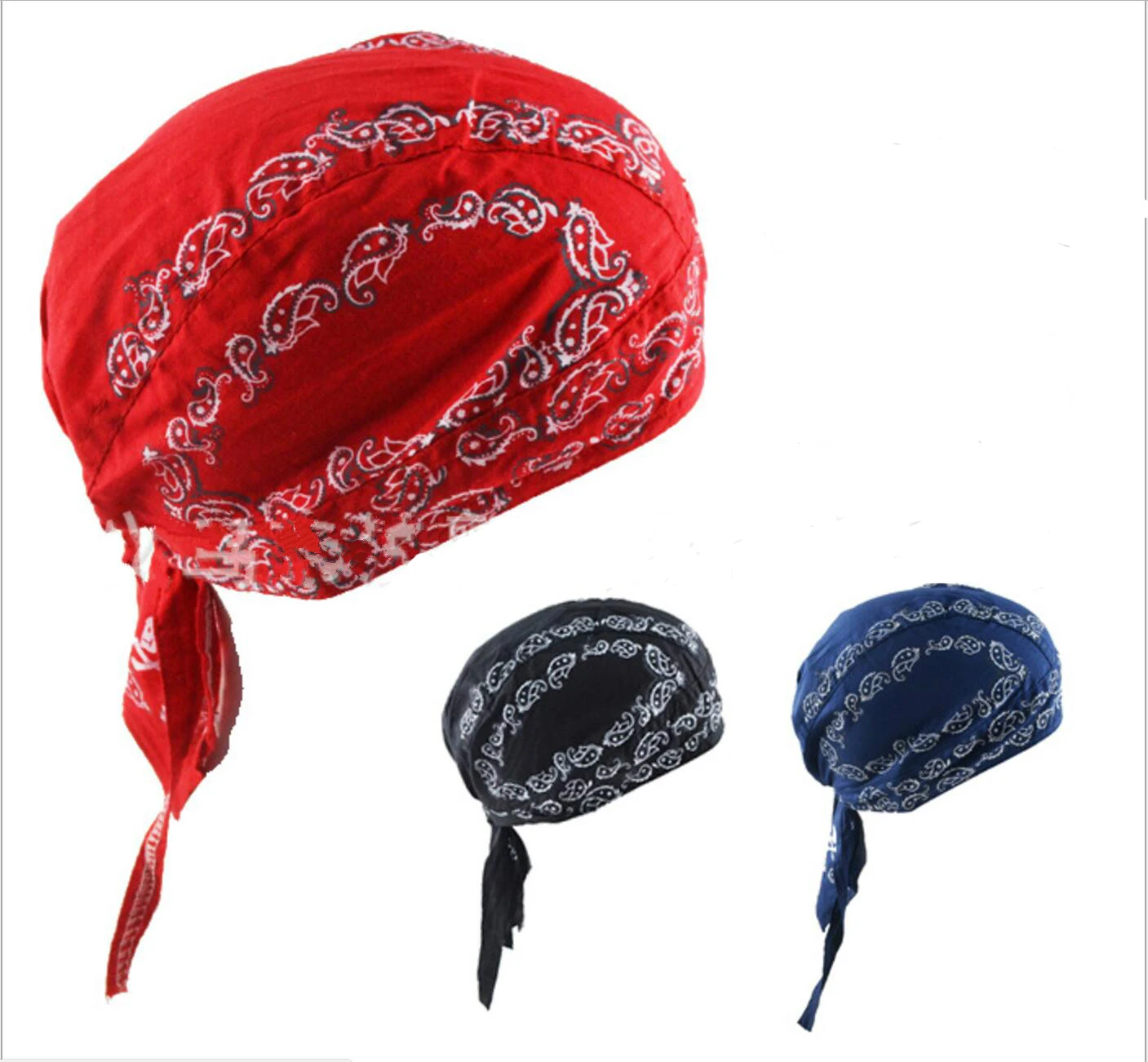 Outdoor Cap motorcycle Headscarf Headband Bandana Pirate Hat Black Red