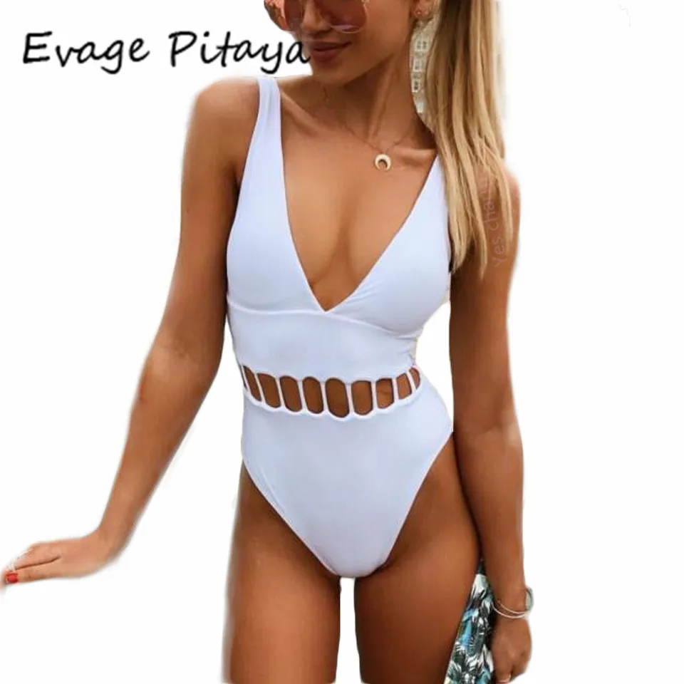 2017 swim suit ladies swimsuit plus size white one piece swimsuit high