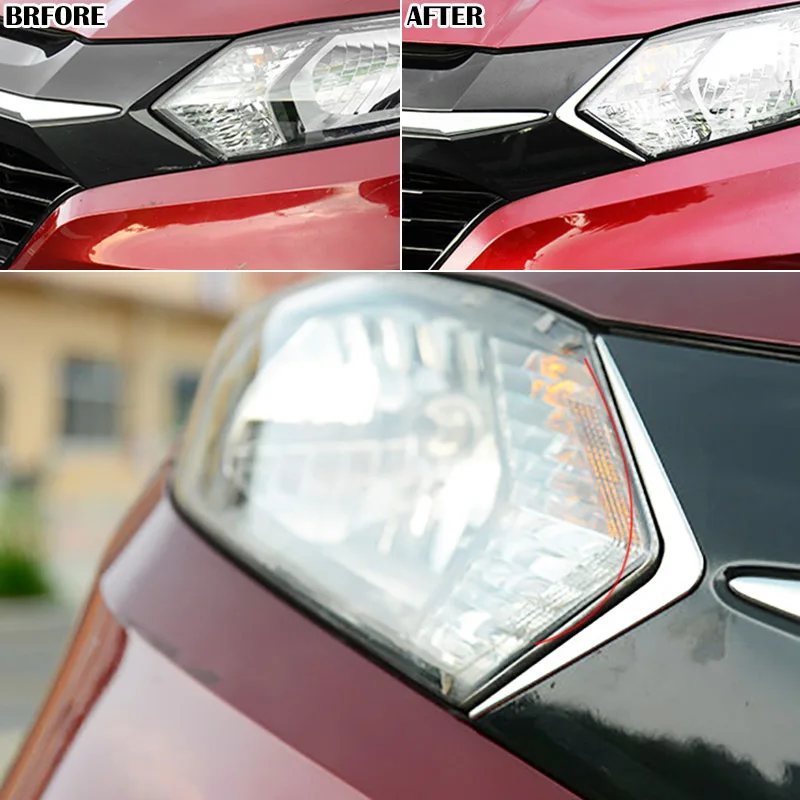 Для Honda HR V HRV Vezel 2016 2017 2018 хромированная головная фара с треугольной крышкой