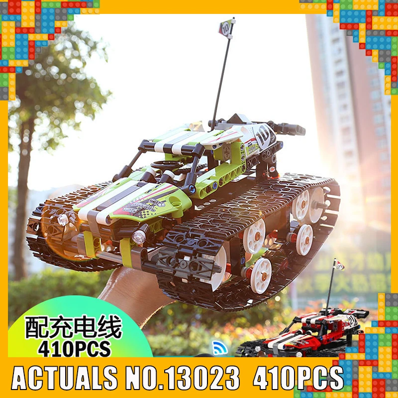

Yeshin 13023 13024 Technic Remote Control Tracked Racer Car with Power Function Building Blocks Toy Compatible with Legoing