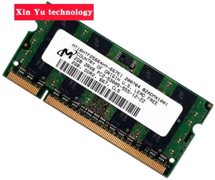 Vente Garantie à vie pour Micron DDR2 2 GB 667 MHz PC2 5300S DDR 2 2 G de mémoire pour ordinateur portable ordinateur portable RAM d origine broches SODIMM
