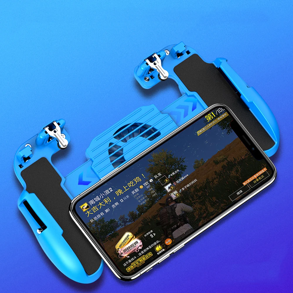 Синий H5 3rd поколения металлический смартфон мобильный игровой триггер для PUBG мобильный геймпад кнопка для стрельбы цель ключ L1R1 шутер контроллер - Цвет: Синий