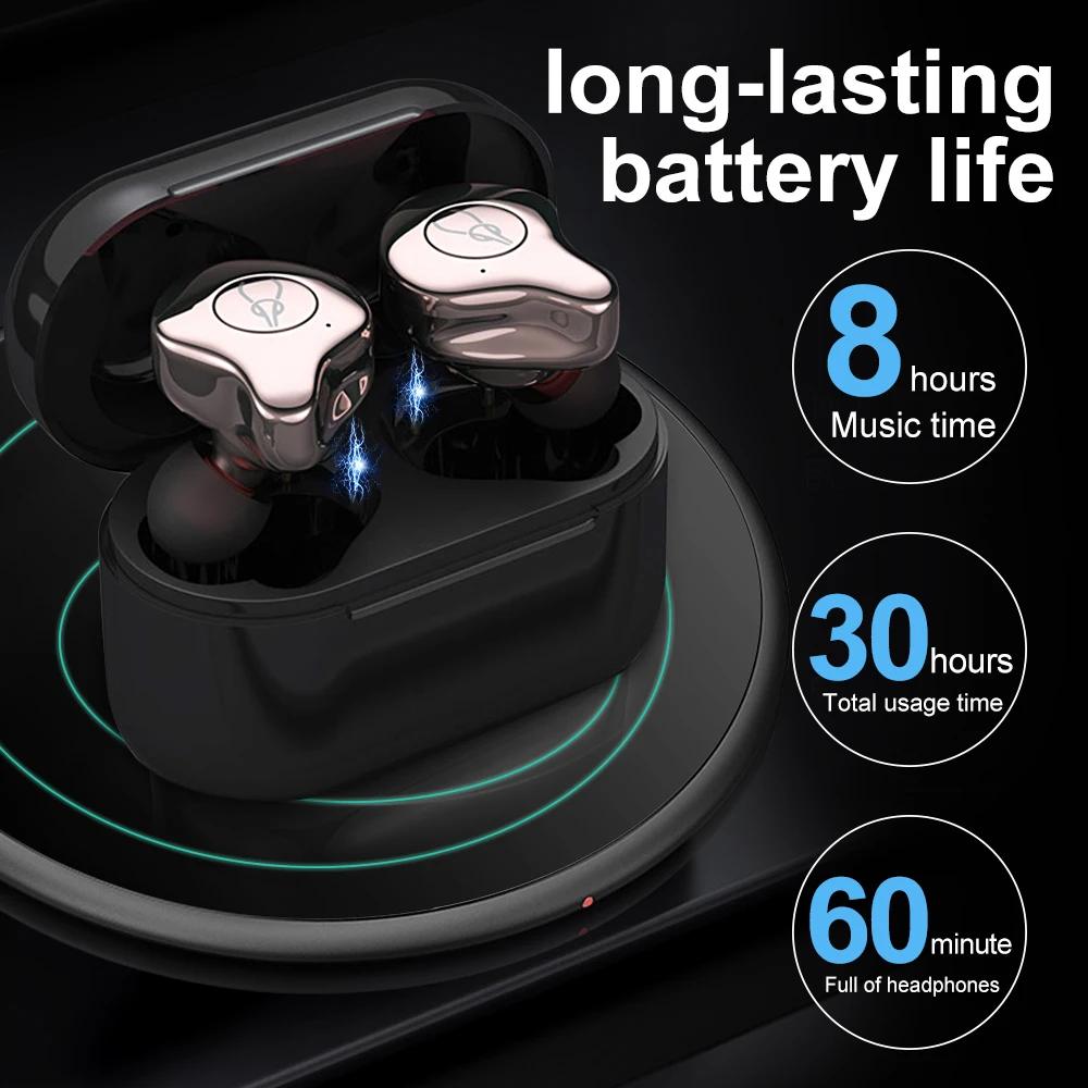 Оригинальные наушники с портом беспроводные стерео в ухо Bluetooth 5 0
