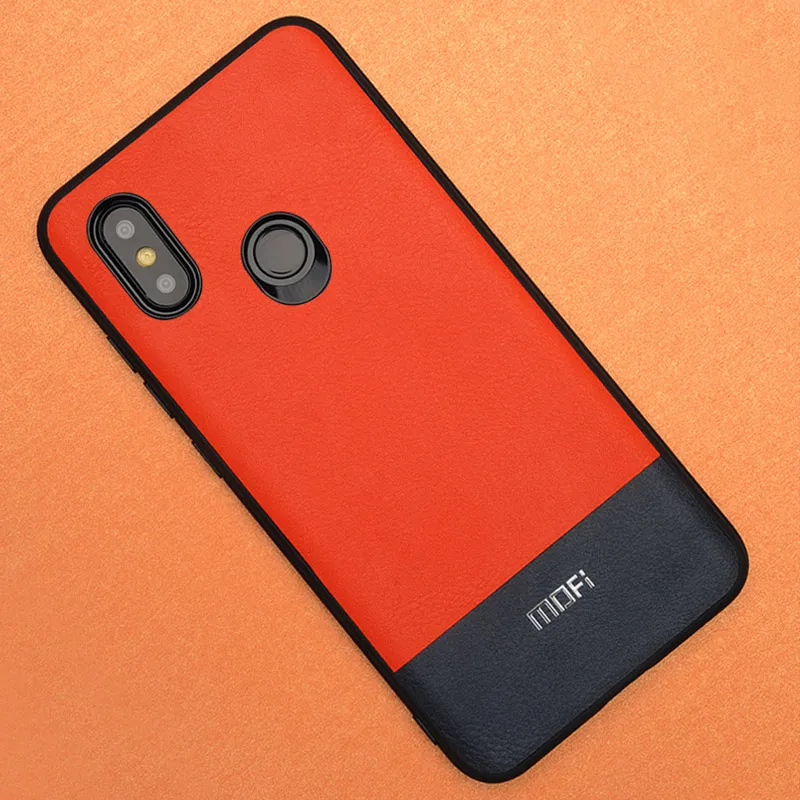 Чехол для xiaomi mi 8, MOFI mi 8 lite, кожаный чехол для задней панели, чехол для xiaomi mi 8 lite, полный Чехол для mi 8, Nappa, деловой чехол - Цвет: Orange