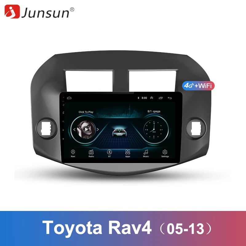

Junsun 2 Din Multimedia Video Player Android 8.1 GPS Navigation Radio WIFI OBD2 for Toyota RAV4 2005 2006-2012 no dvd slot