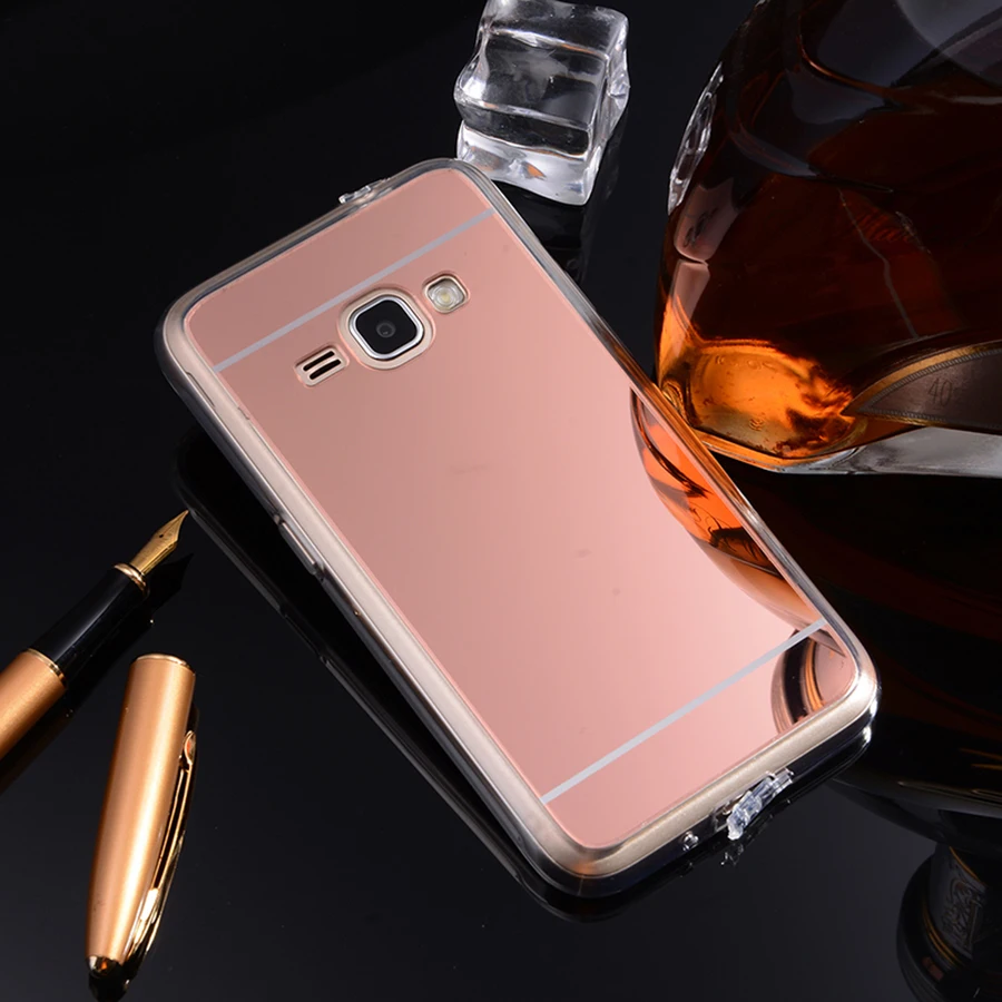 Чехол для телефона s samsung Galaxy J1 2016 зеркальный чехол мягкая Задняя накладка чехла