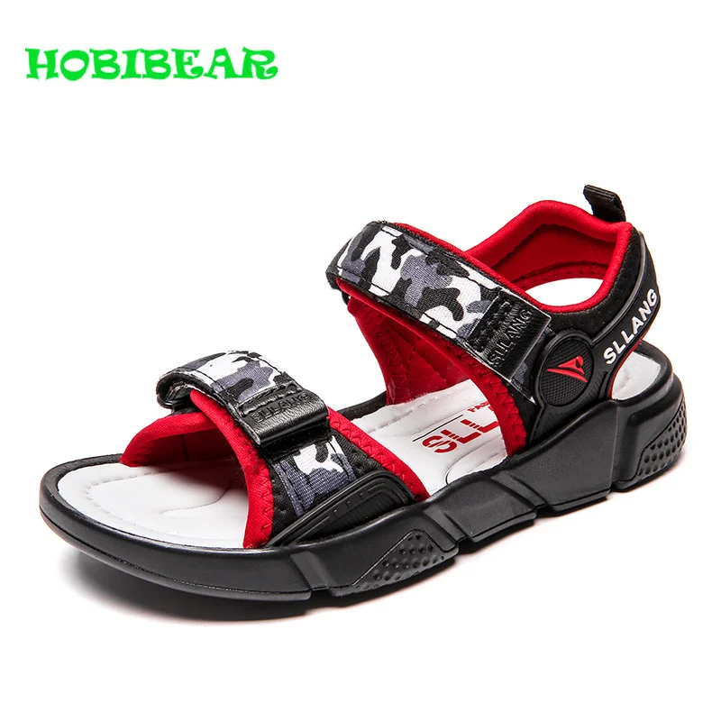 

New Cool Beach Sandals Children Army Green Boys Flat Footwear Anti-Slip Boys Summer Sandals Kids Shoes Outdoor Children Sandals