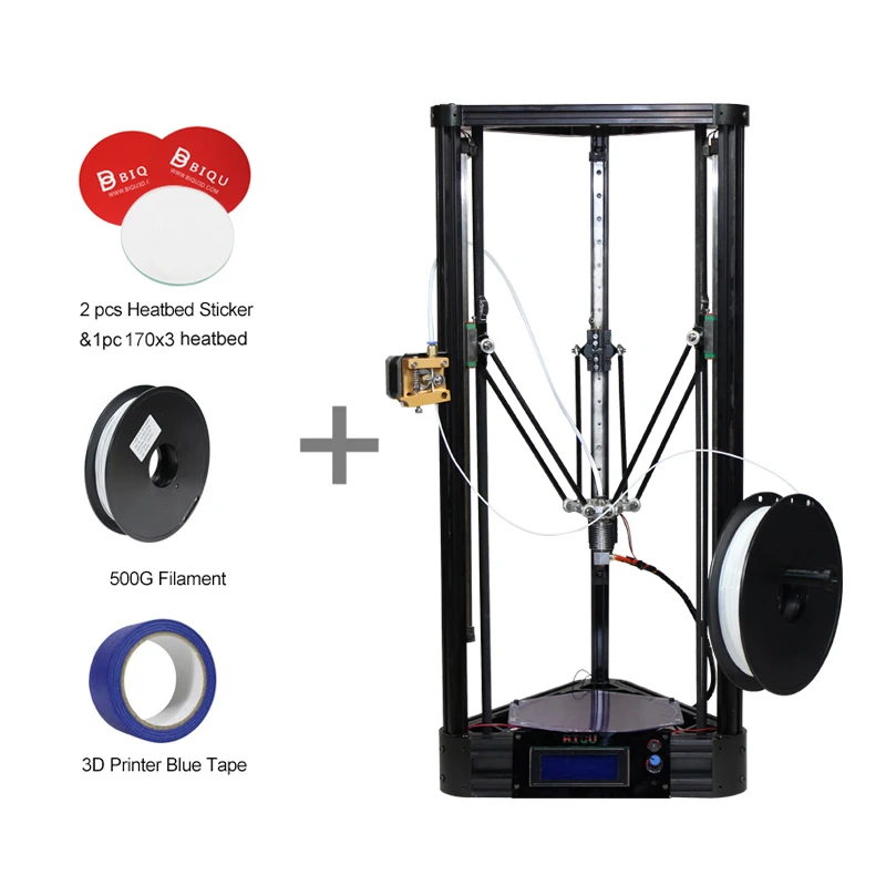  BIQU-Kossel DIY 3D Kossel All Metal Printer Pulley Guide Rail Large Printing Size Kossel Delta 3D Printer Kit Full Self-assembly 