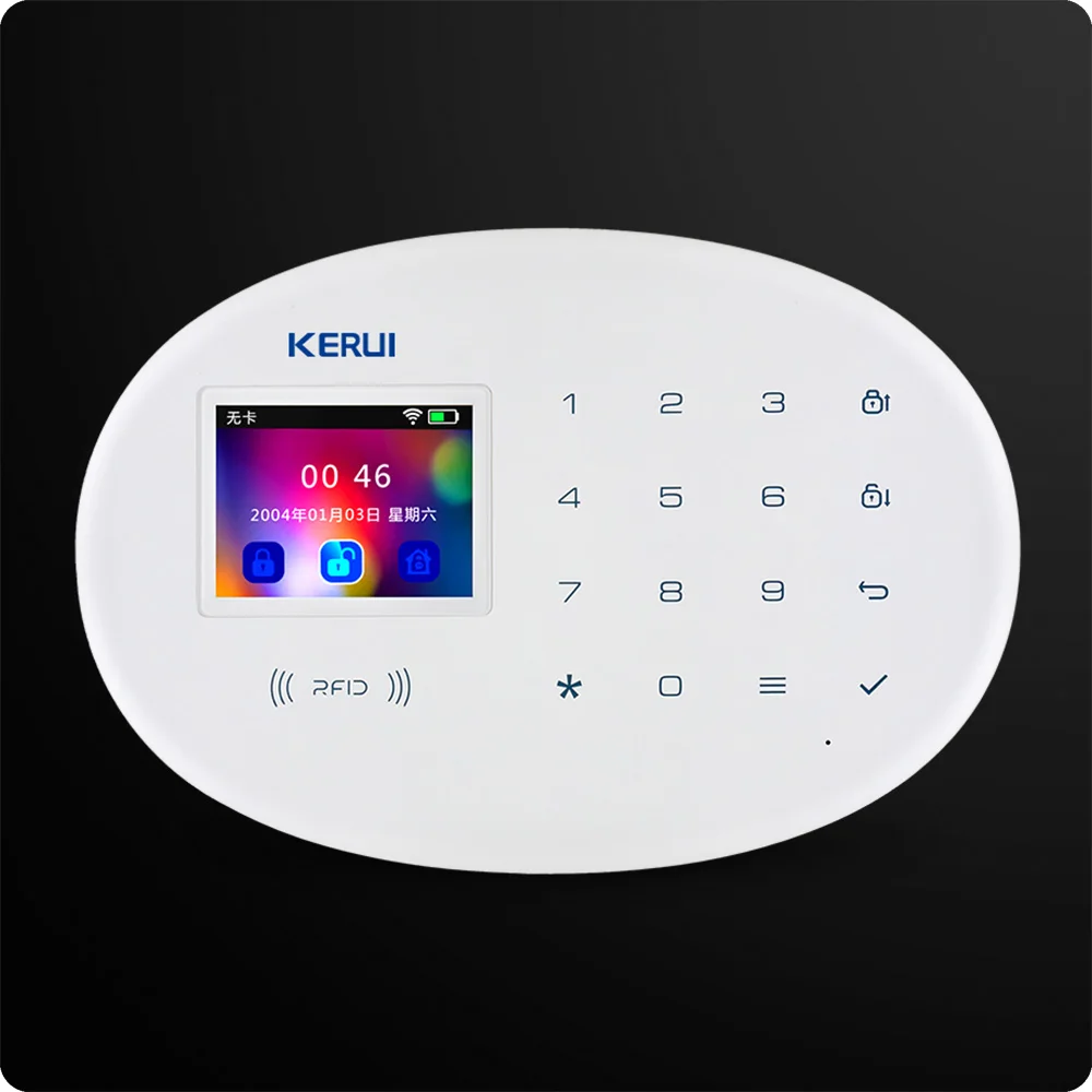 KERUI W20 новая модель Беспроводная 2,4 дюймов Сенсорная панель WiFi GSM система охранной сигнализации приложение RFID мини подвижный PIR датчик сирена - Цвет: kit3