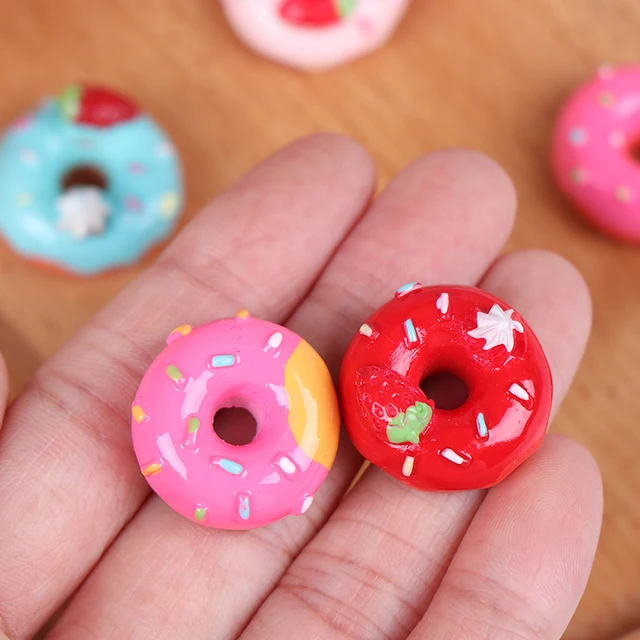 20pcs Donut Resins Cabochons Frosted Iced Donuts Plastic Charms Acrylic  Doughnut Decoden Acrylic Charms Nail Charms small Donats - AliExpress