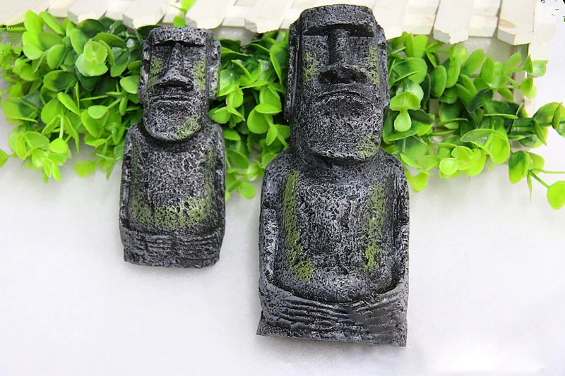 Большой подарок 1 шт. статуя с горы Пасхи Moai украшение для дома аквариумный