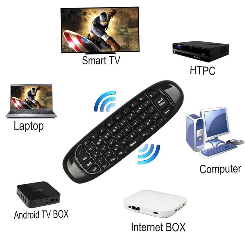 

C120 gaming keyboard Air Mouse Remote Controller with USB Receiver Mini Wireless 2.4GHz teclado inalambrico Smart Tv keyboard PC