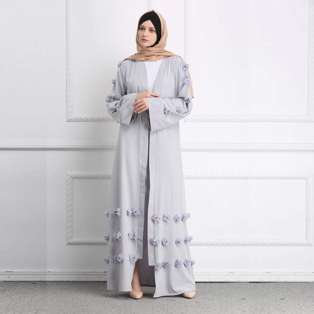 Модные женские вечерние платья abaya Дубайский мусульманский Открытый спереди