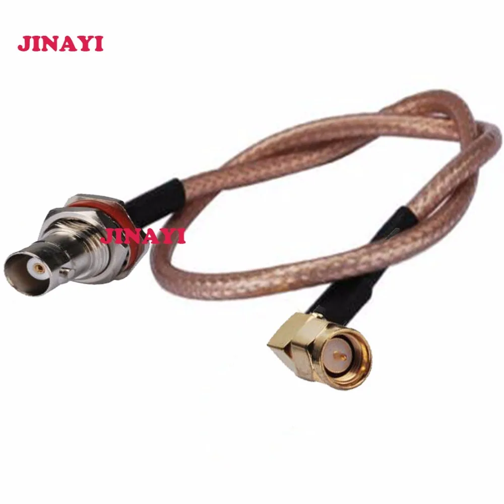 

10pcs BNC female Jack bulkhead to SMA male Plug right angle Pigtail Cable RG316 15cm 30cm 50cm