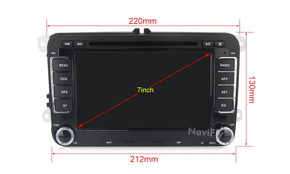 NaviFly 2 Din Android 9 автомобильный dvd gps для Volkswagen polo Passat B5 B6 B7 GOLF 5 GOLF 6 радио FM RDS 7708 IC 2 din wifi CANBUS