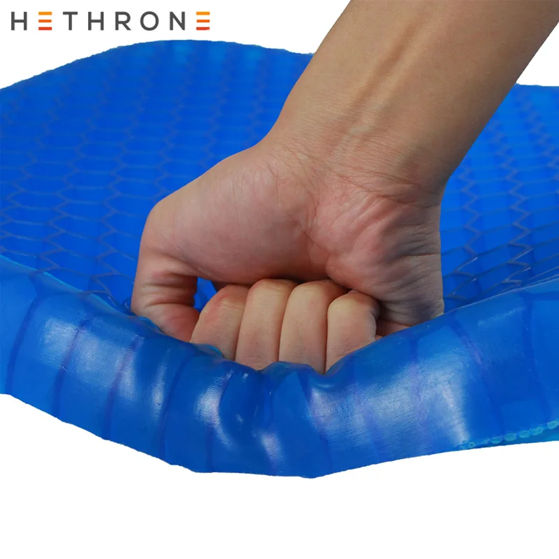 Hethrone 3d Вафельная Ткань чехол из силиконового геля pad удобные инновационные дышащая сидение для офиса, машины эластичные массажная подушка школьные принадлежности
