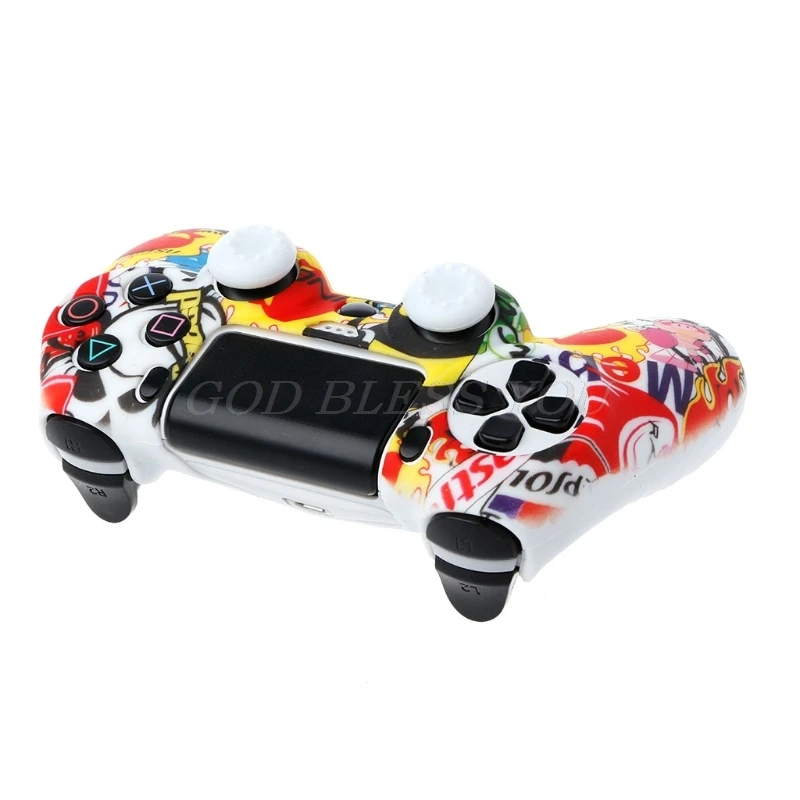 Разноцветный силиконовый чехол для Play Station Dualshock 4 PS4 DS4 Pro тонкий с контроллером и 2