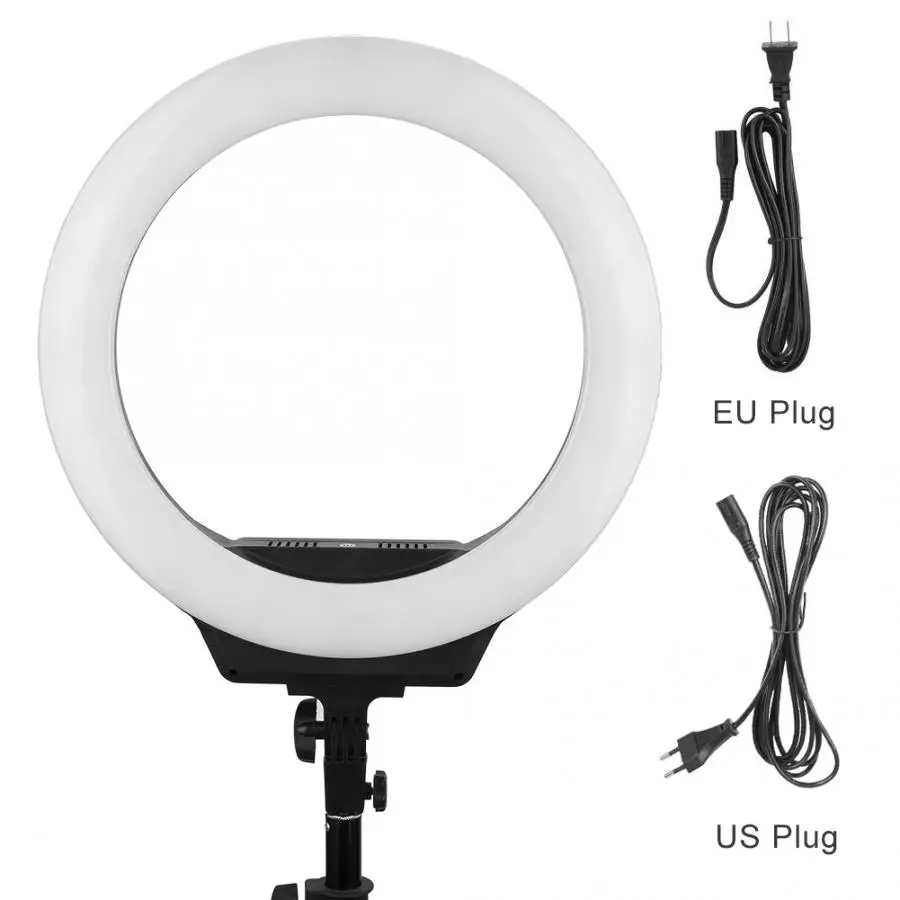 16 дюймов 38 Вт двухцветный 3000-6500 K Dimmable Make Up светодиодный кольцевой светильник с ЖК-дисплеем USB порт