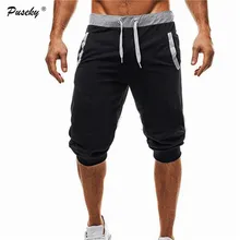 Мужские новые горячие шорты летние горячие дышащие мужские Твердые эластичные талии повседневные короткие брюки Модные до колен брюки m-xxxl