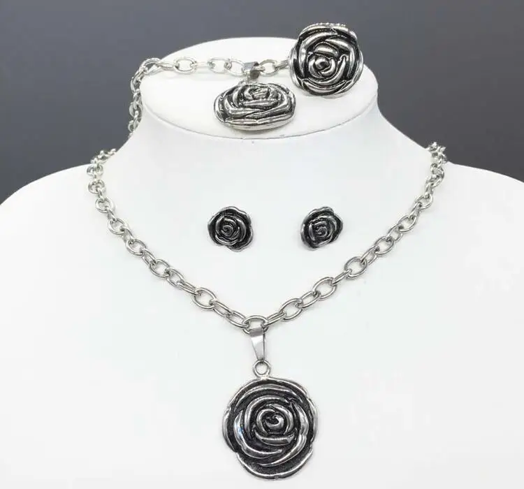 Buy Steel Color Rose Flower Fashion Oil Drip Jewelry